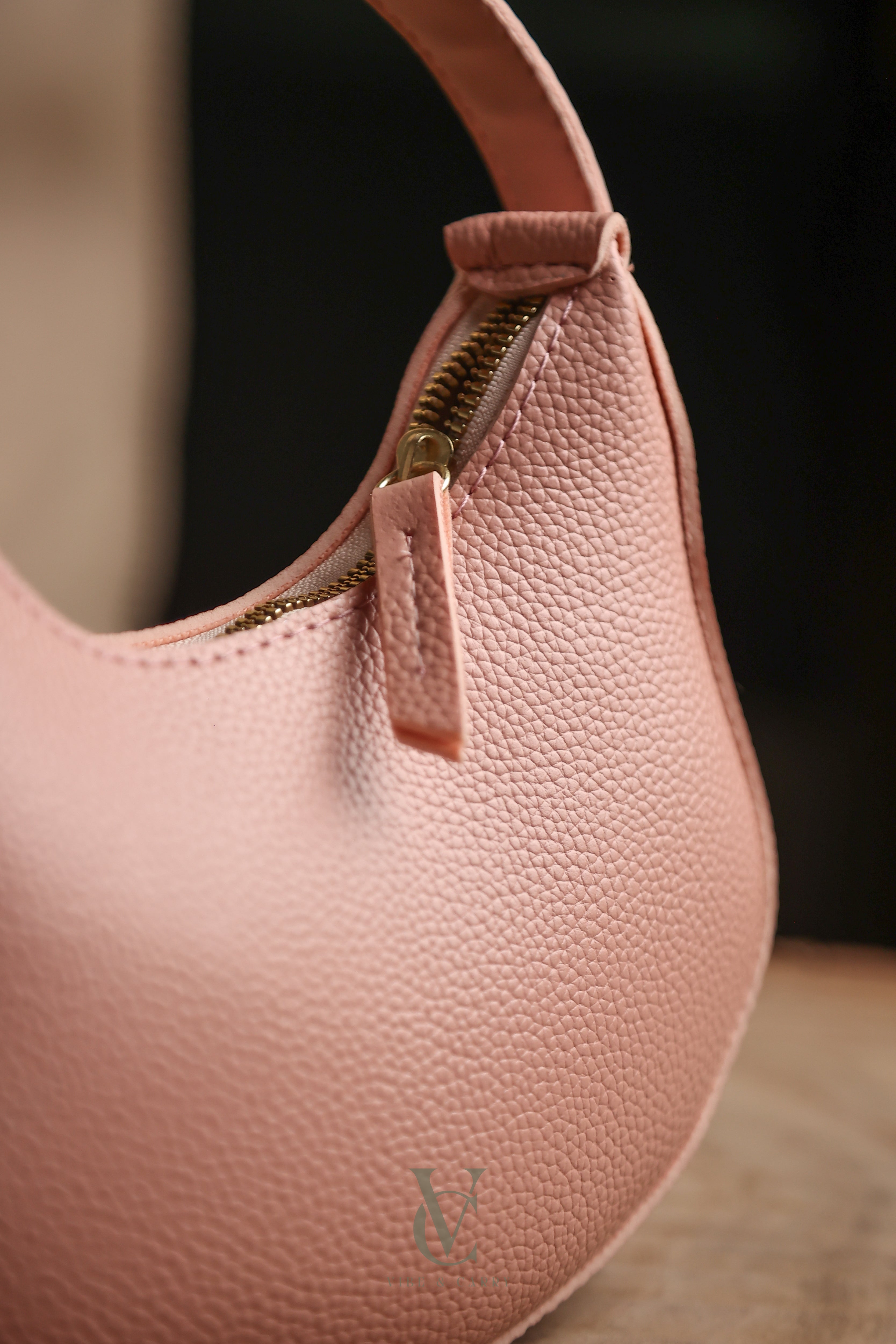 Half Moon Pink Bag