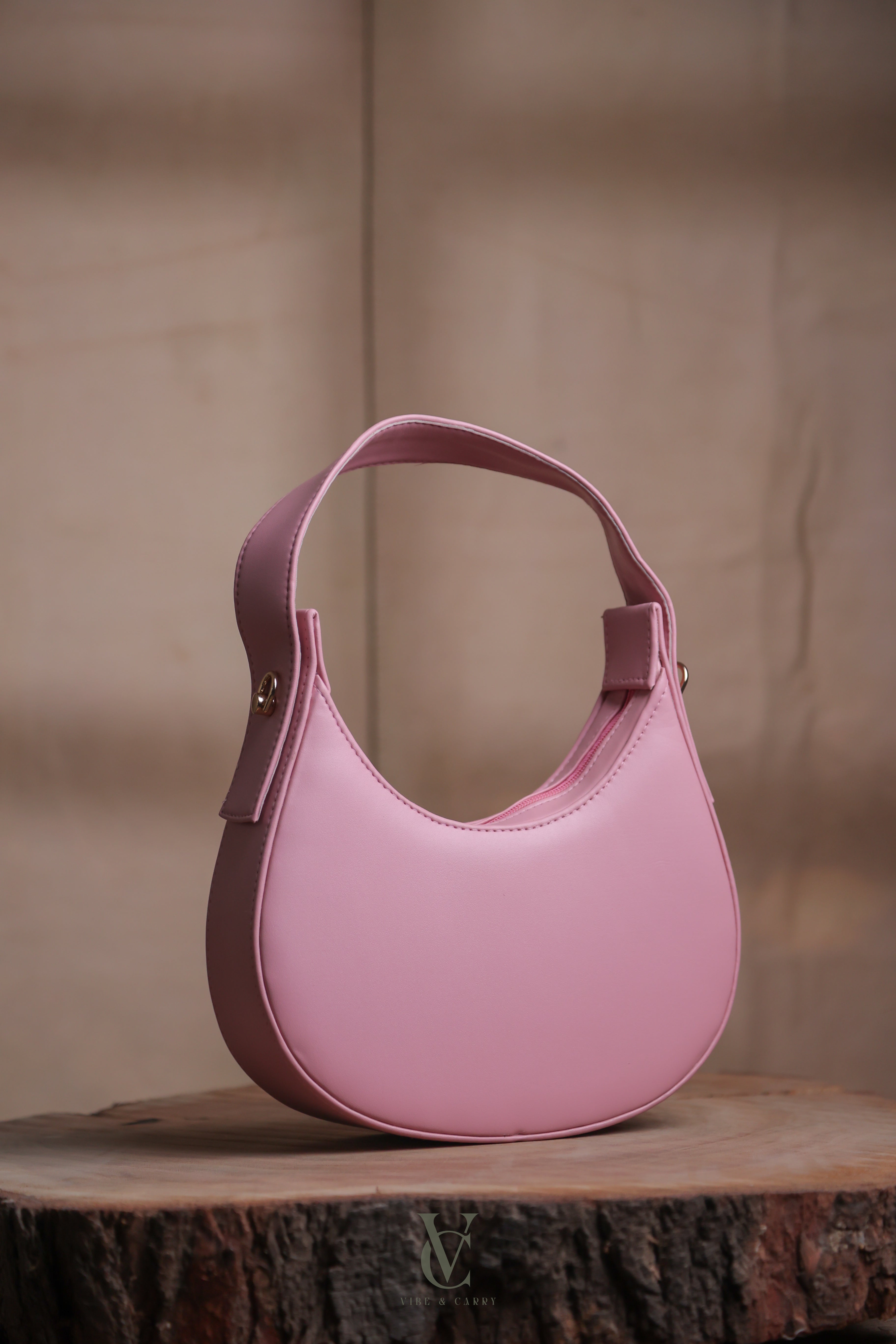 Half Moon Soft Pink Bag