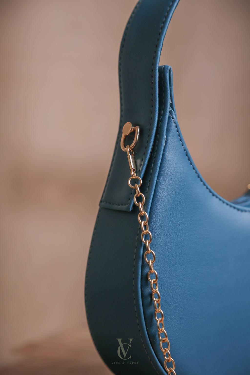 Half Moon Navy Blue Bag