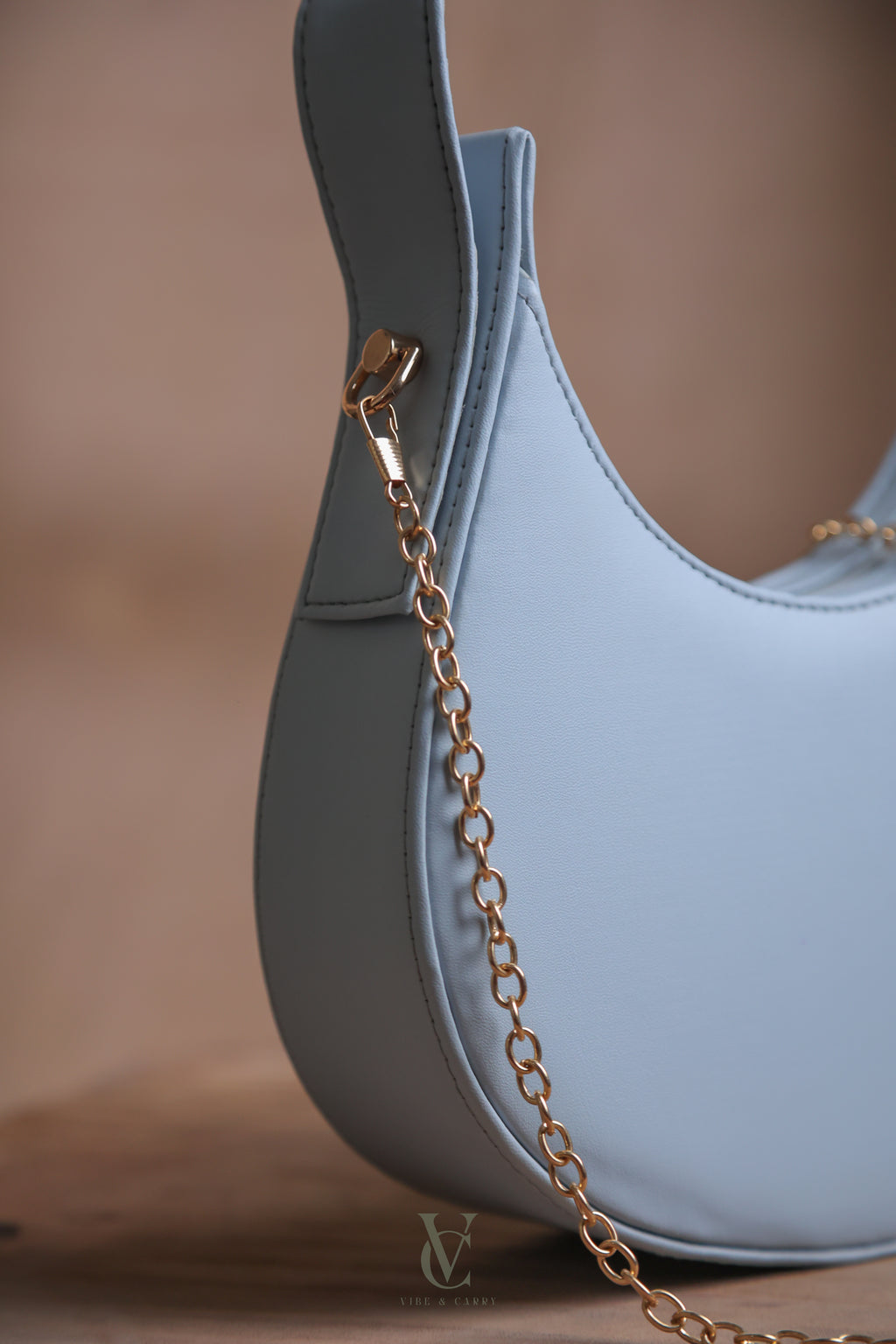 Half Moon Ice Blue Bag