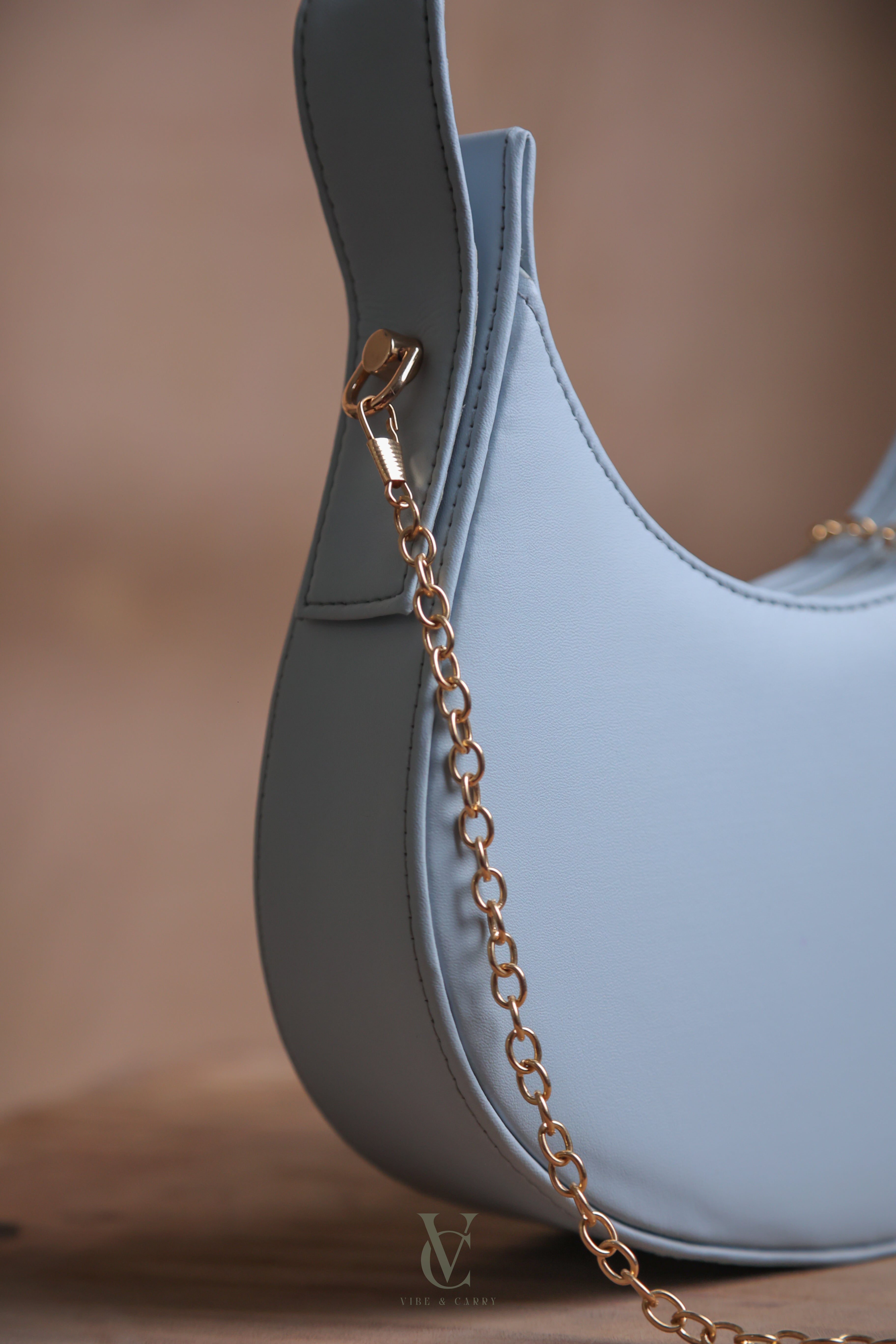 Half Moon Ice Blue Bag