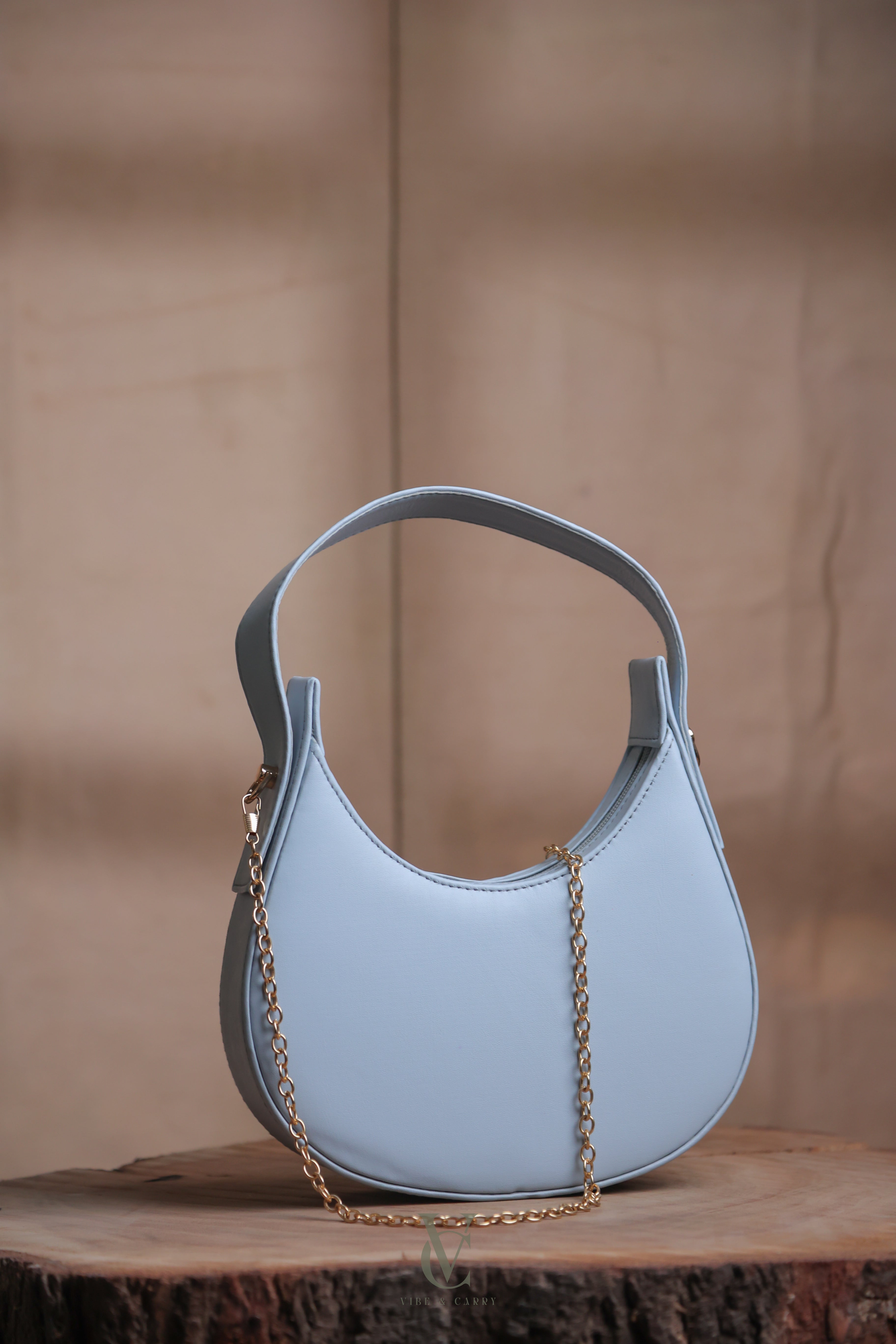 Half Moon Ice Blue Bag