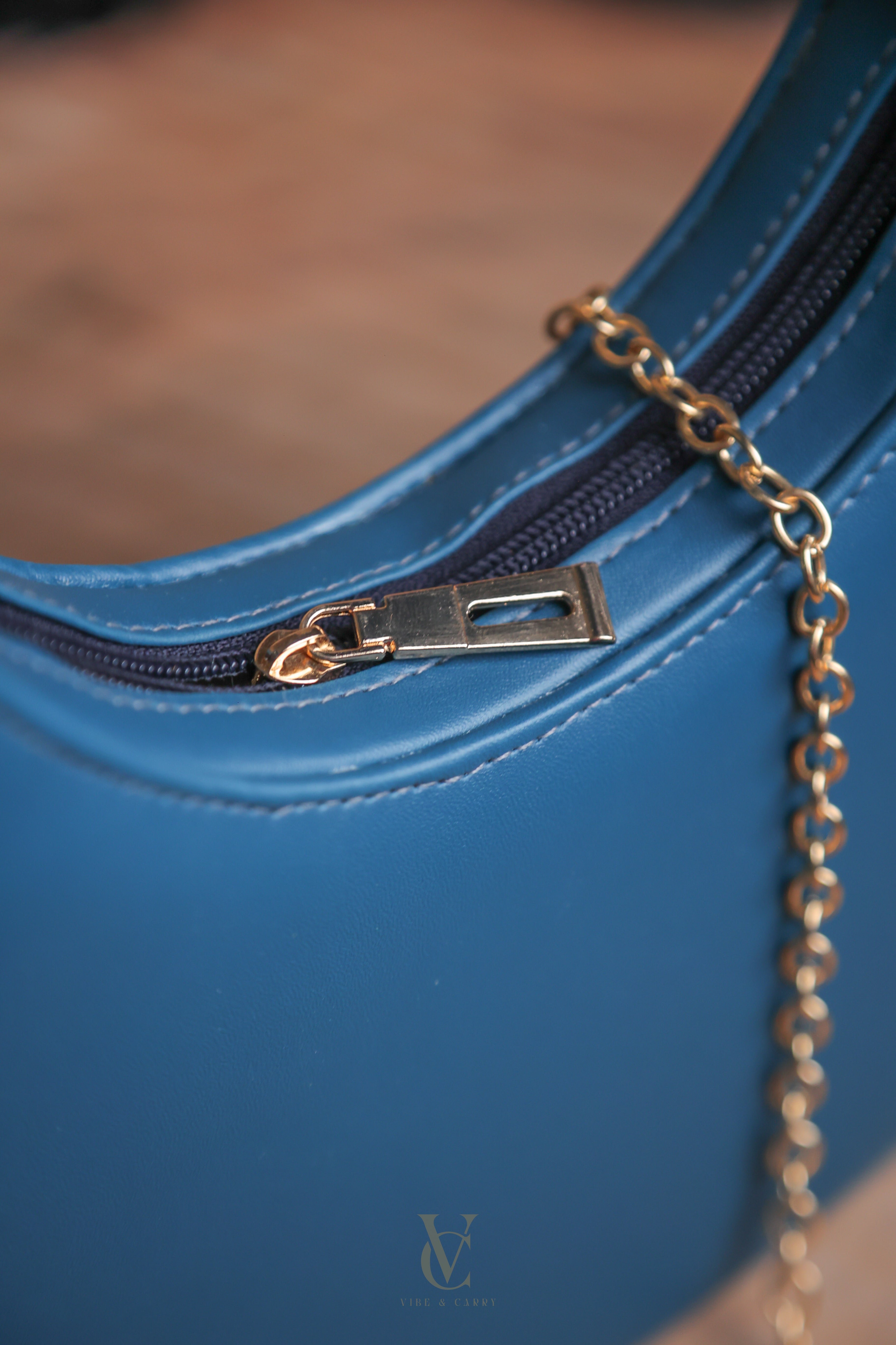 Half Moon Navy Blue Bag