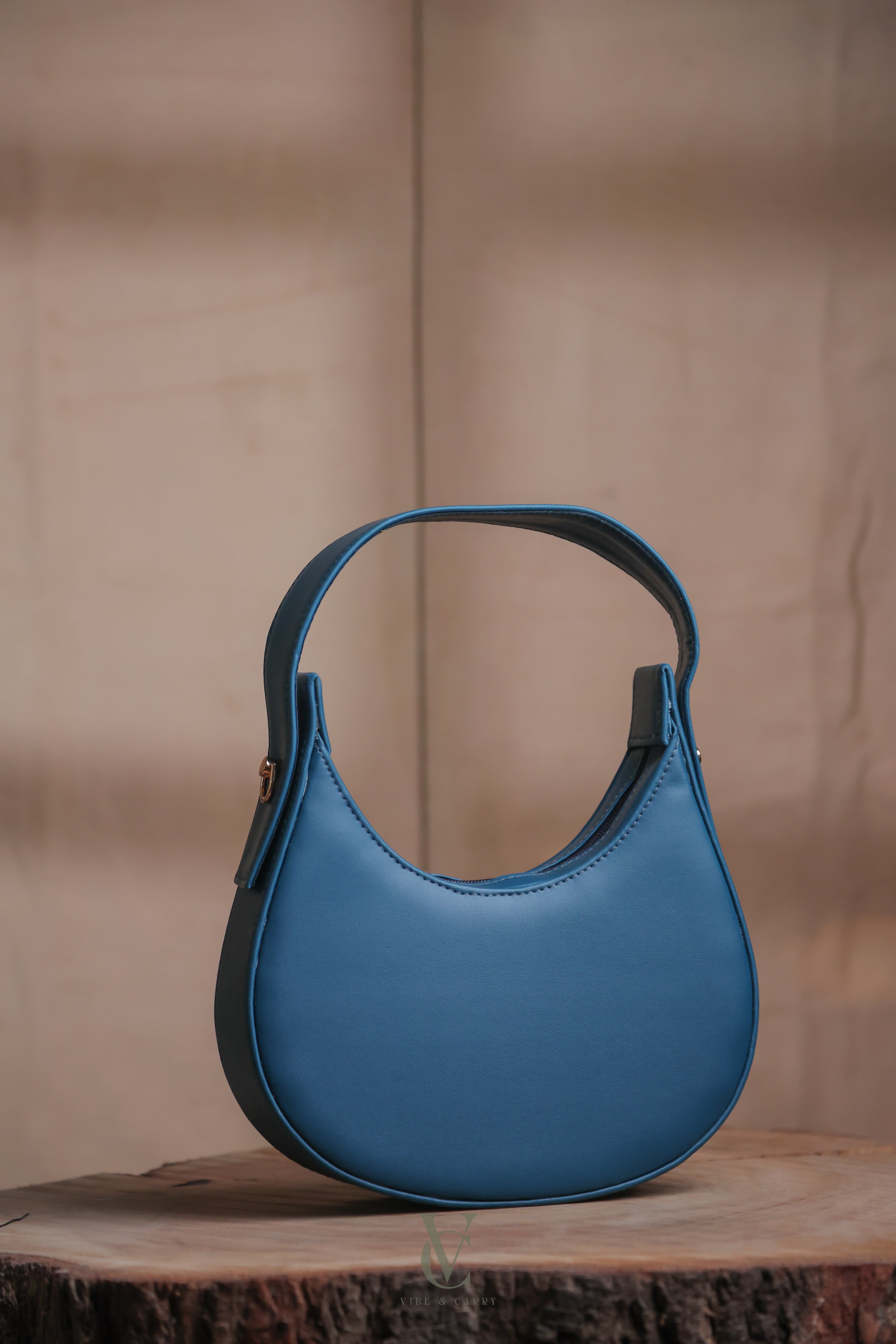 Half Moon Navy Blue Bag