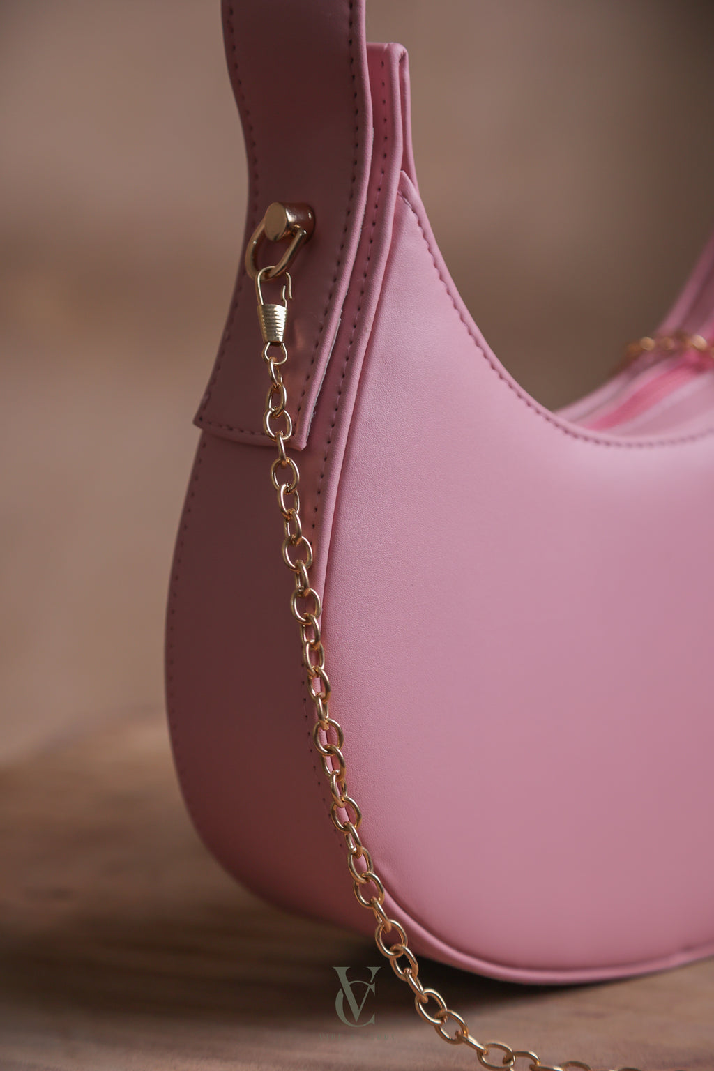 Half Moon Soft Pink Bag