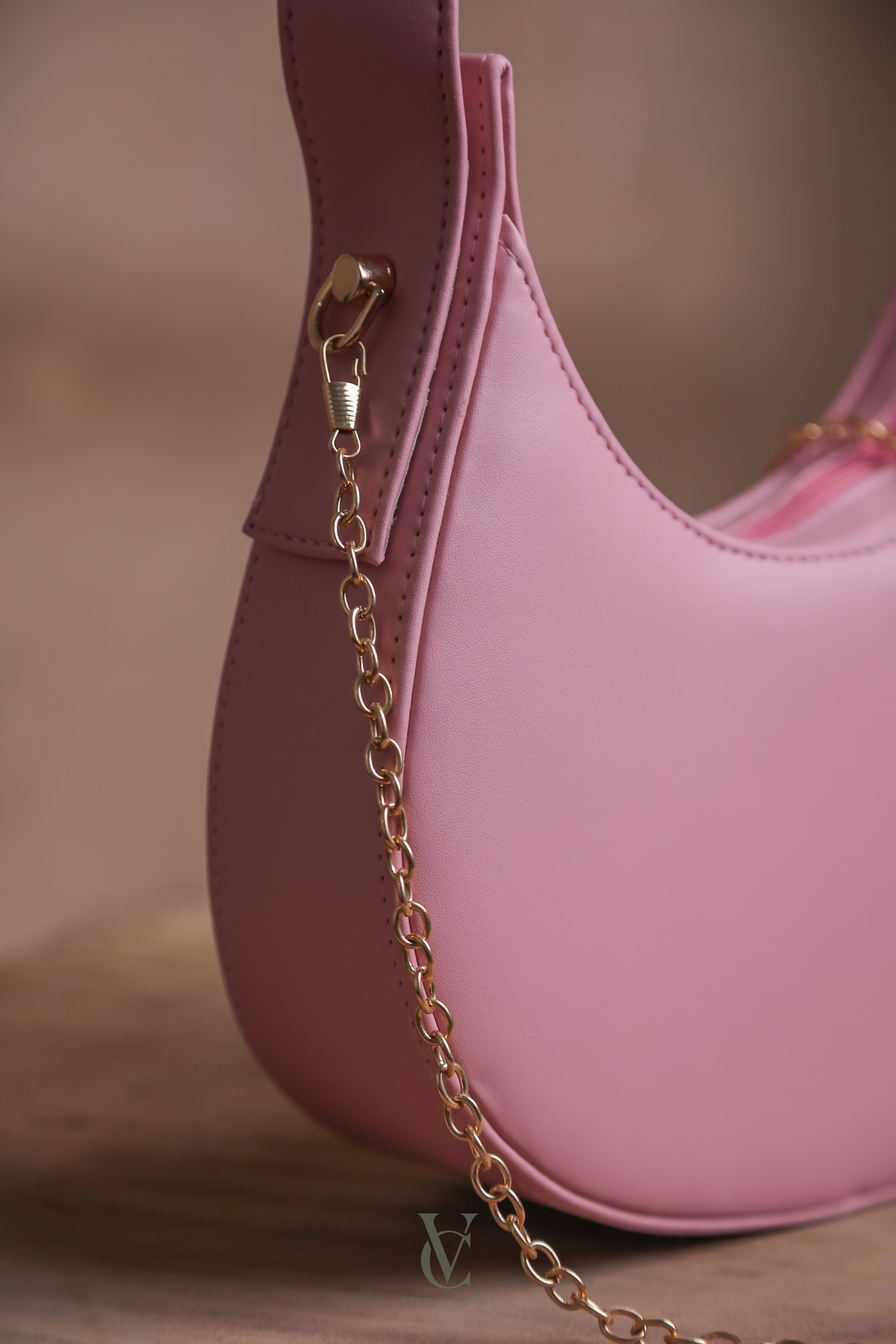 Half Moon Soft Pink Bag