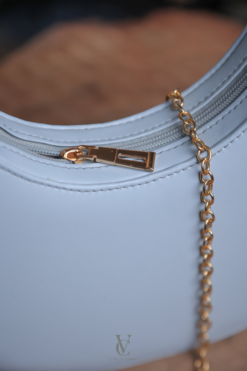 Half Moon Ice Blue Bag