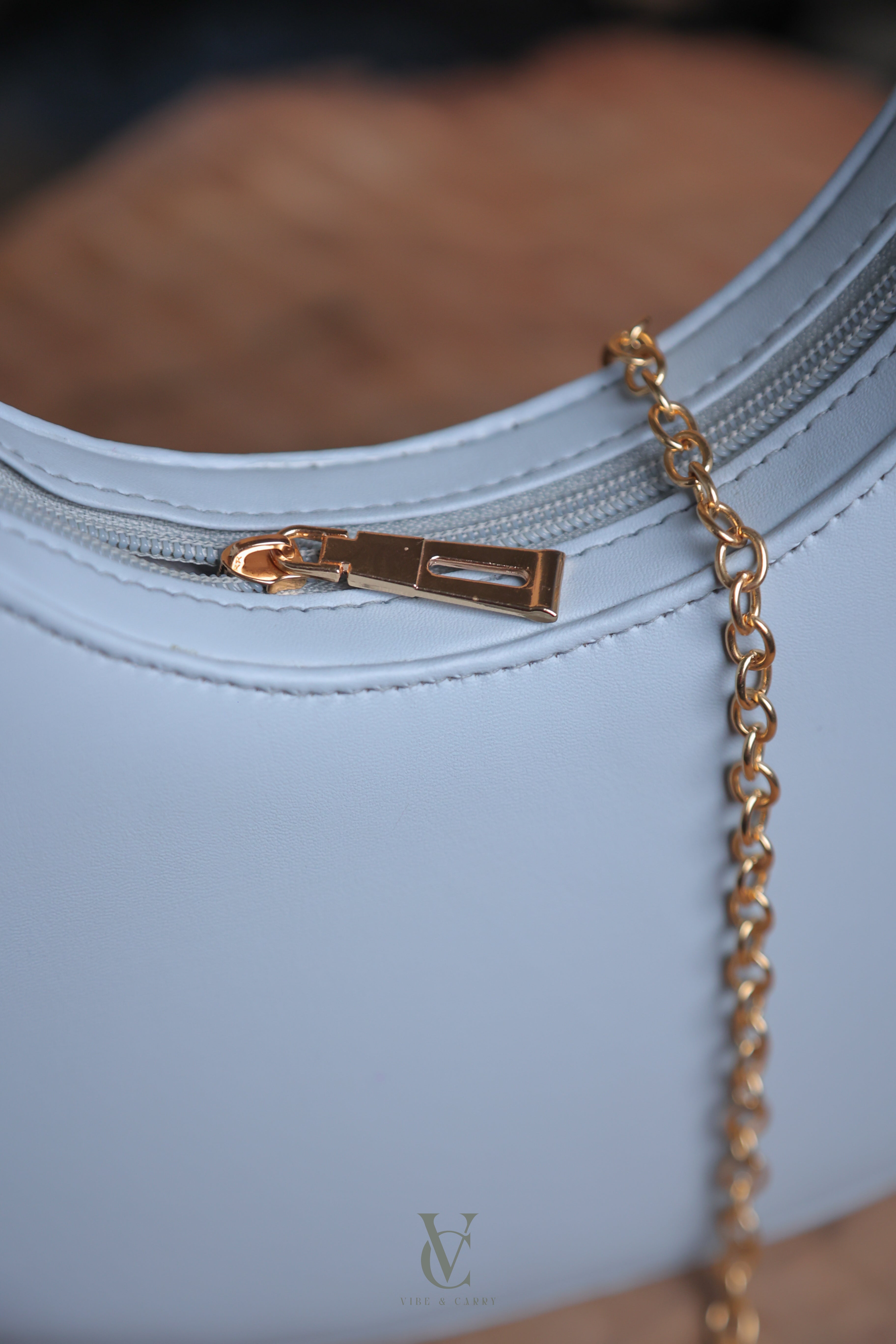 Half Moon Ice Blue Bag