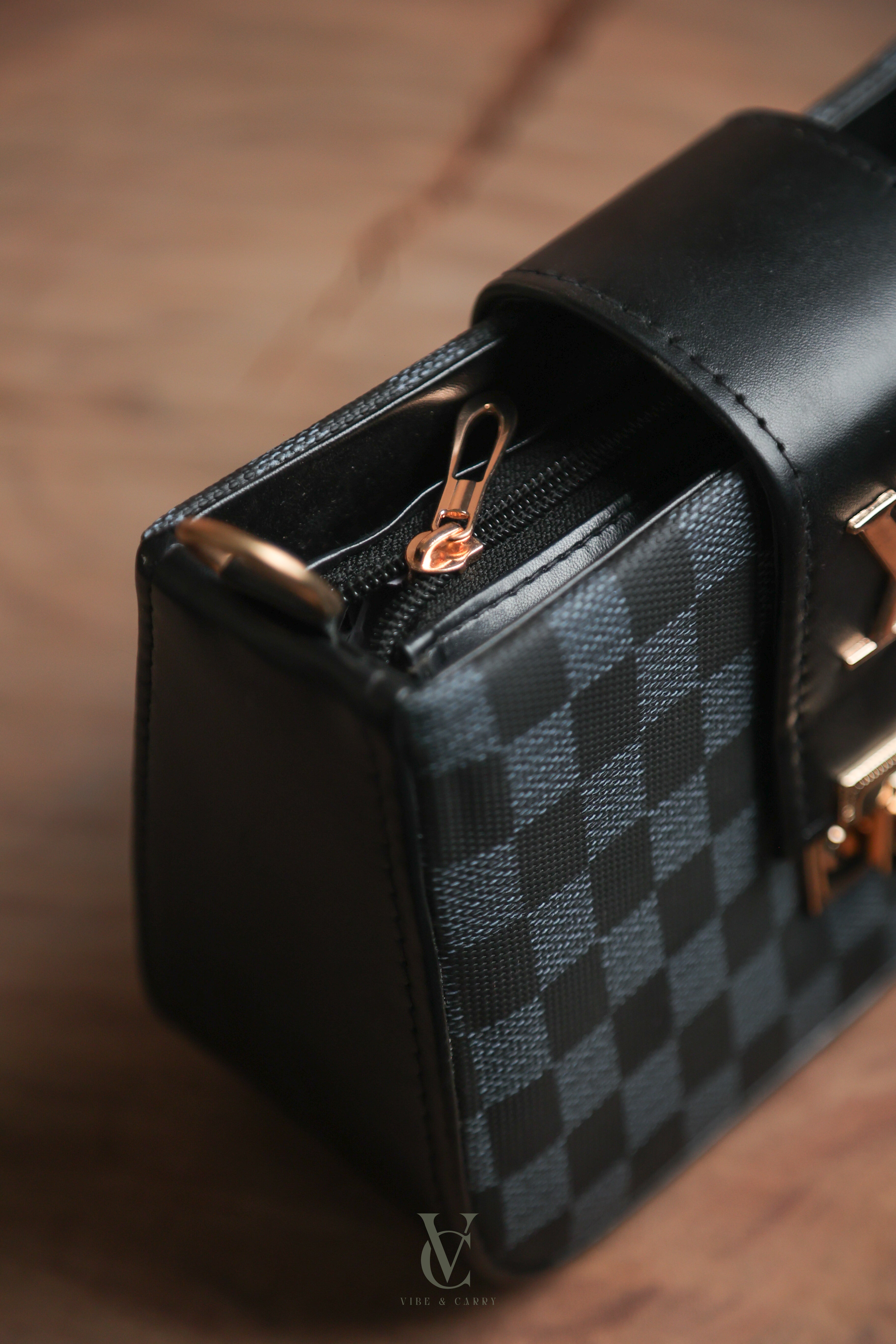 LV Check Black Charm