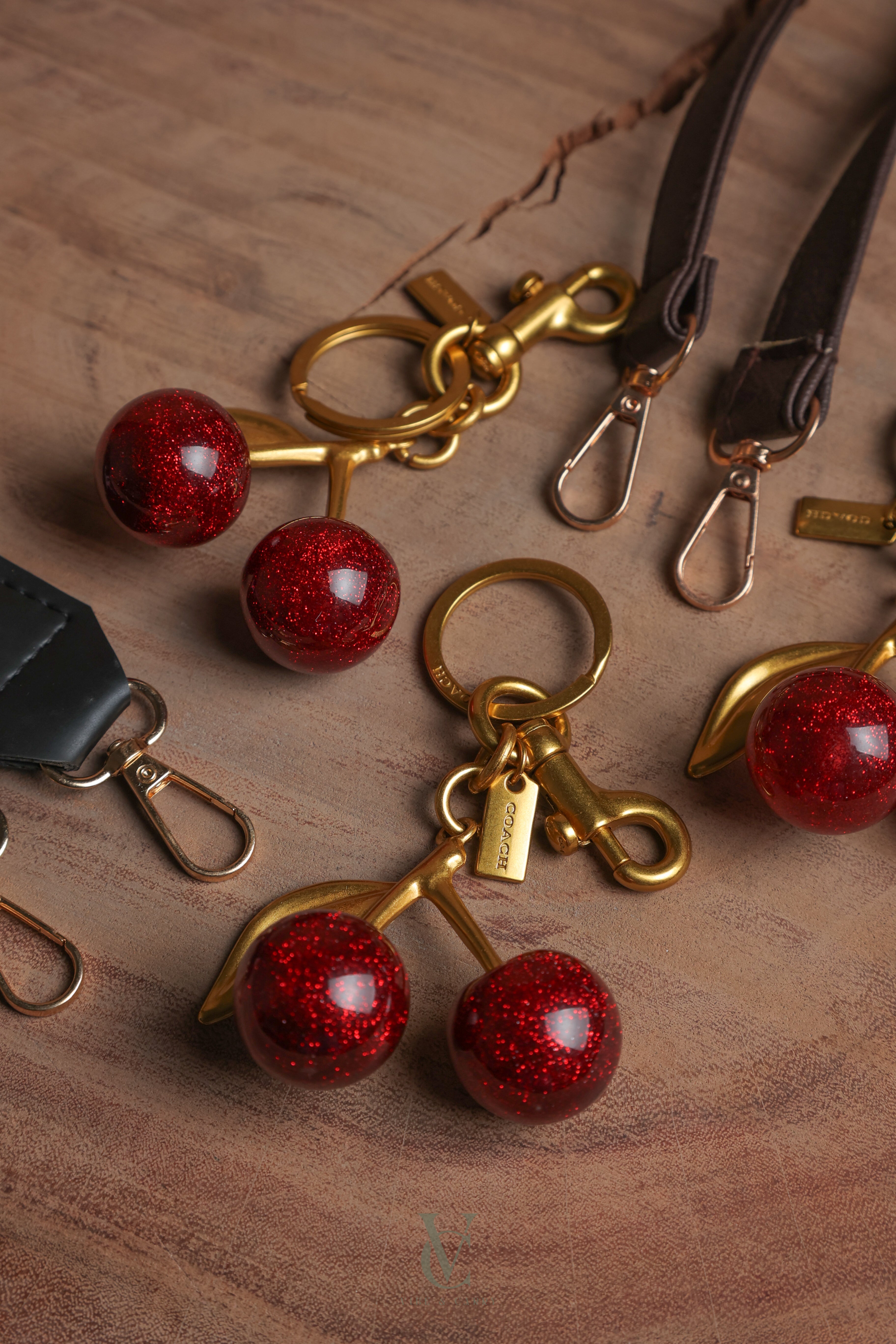 Coach Premium Cherry Keychain